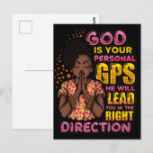 Zwarte vrouw gebed krijger bidden tot God Briefkaart (Voorkant / Achterkant)