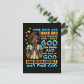 Zwarte vrouw gebed krijger bidden tot God Feestdagenkaart (Staand voorkant)