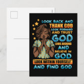 Zwarte vrouw gebed krijger bidden tot God Feestdagenkaart (Voorkant / Achterkant)