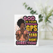 Zwarte vrouw gebed krijger bidden tot God Feestdagenkaart (Staand voorkant)