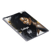 Zwarte vrouw Gepersonaliseerd Notitieboek (Rechterzijde)