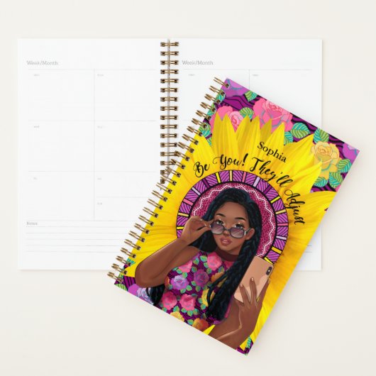 Zwarte vrouw - Gepersonaliseerde planner (Display)