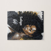 Zwarte vrouw gepersonaliseerde puzzel legpuzzel (Horizontaal)