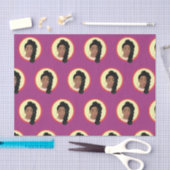 Zwarte vrouw, gloeiende schoonheid, bladerponytail tissuepapier (Craft)