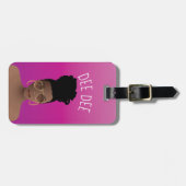 Zwarte vrouw, Gold-harde schijven en hoge un, warm Bagagelabel (Voorkant horizontaal)