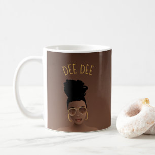 Zwarte Vrouw, goudzadels en hoge woordspeling, bru Koffiemok