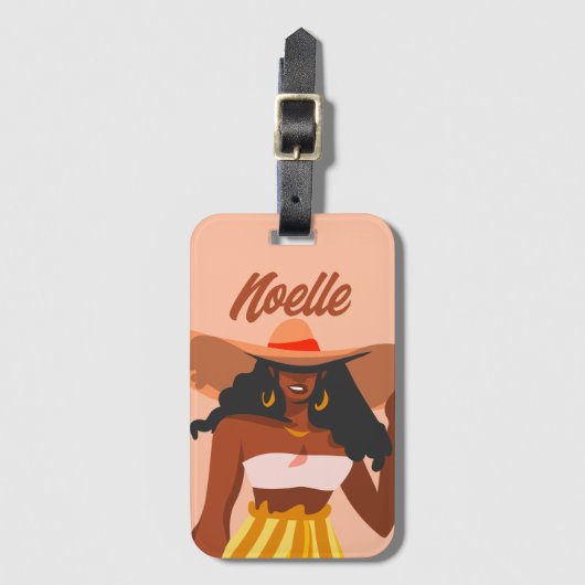 Zwarte Vrouw, Groot Pet, Vacatievormen Bagagelabel (Voorkant (verticaal))