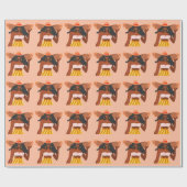 Zwarte Vrouw, Groot Pet, Vacatievormen Cadeaupapier (Vlak)