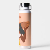 Zwarte Vrouw, Groot Pet, Vacatievormen Waterfles (Achterkant)