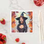 Zwarte Vrouw Heksenval laat kunst achter Servet (Insitu)