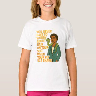 Zwarte vrouw & huis slang – Geen pak haar Grappige T-shirt
