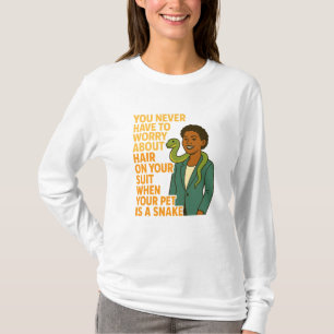 Zwarte vrouw & huis slang – Geen pak haar Grappige T-shirt