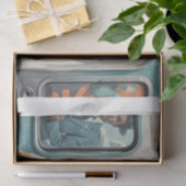 Zwarte vrouw in retro futurisme komische stijl tissuepapier (Geschenk)