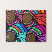 Zwarte Vrouw, kleurrijke Turbans Legpuzzel (Horizontaal)