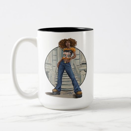 Zwarte vrouw koffie mok (Links)