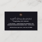 Zwarte Vrouw Kristallen bal Energie Reiki Meditati Visitekaartje (Achterkant)