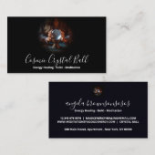 Zwarte Vrouw Kristallen bal Energie Reiki Meditati Visitekaartje (Voorkant / Achterkant)
