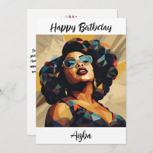 Zwarte vrouw: kubistische kunstenaarschap bedankkaart