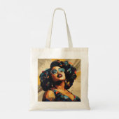 Zwarte vrouw: kubistische kunstenaarschap tote bag (Achterkant)
