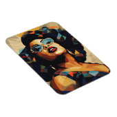 Zwarte vrouw: kubistische kunstenaarsmagneet magneet (Rechterzijde)