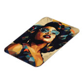 Zwarte vrouw: kubistische kunstenaarsmagneet magneet (Linkerzijde)