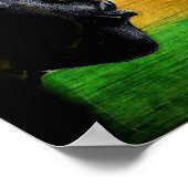 Zwarte vrouw kunst met Afrocentrische kleuren Poster (Hoek)