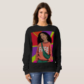 Zwarte Vrouw Kunst Trui (Voorkant volledig)