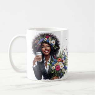 Zwarte vrouw melanine zus Afro-Amerikaanse vrouwen Koffiemok