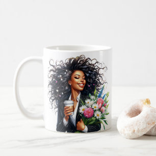 Zwarte vrouw melanine zus Afro-Amerikaanse vrouwen Koffiemok