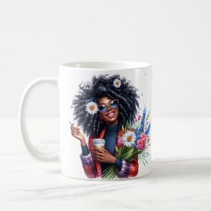 Zwarte vrouw melanine zus Afro-Amerikaanse vrouwen Koffiemok