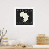 Zwarte vrouw met Afro van Afrika Poster (Keuken)