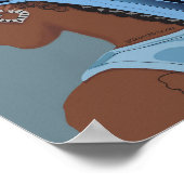 Zwarte vrouw met dubbelzijdige illustratie poster (Hoek)