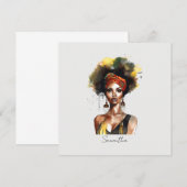 Zwarte vrouw met etnische hoofddoek (Voorkant / Achterkant)