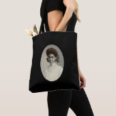 Zwarte vrouw met haarlint tote bag (Dichtbij)