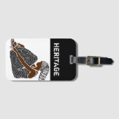 Zwarte vrouw met hoofd-Wrap AFRICAN erfgoed Bagagelabel (Voorkant (horizontaal))