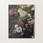 Zwarte Vrouw met pony's | Fré dé ric Bazille Legpuzzel (Verticaal)