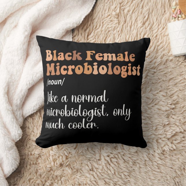 Zwarte Vrouw Microbioloog Definitie Grappig Kussen (Deken)