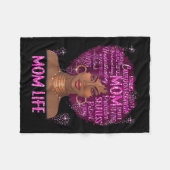 Zwarte vrouw moeder leven moeder Afro-Amerikaans g Fleece Deken (Voorkant (Horizontaal))
