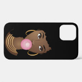 Zwarte Vrouw, Natuurlijk Haar, Popping Pink Bubble Case-Mate iPhone Case (Achterkant (horizontaal))