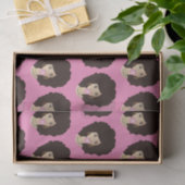 Zwarte Vrouw, Natuurlijke Haar, Roze Bubblegum, Ro Tissuepapier (Geschenk)