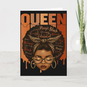 Zwarte Vrouw Opgeleid Sterke Black History Month G Kaart