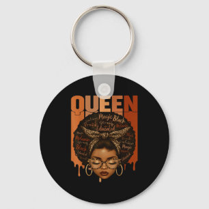 Zwarte Vrouw Opgeleid Sterke Black History Month G Sleutelhanger