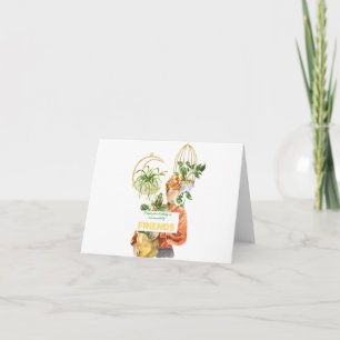 Zwarte vrouw Plant Lover Verjaardag Kaart