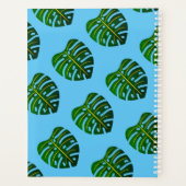 Zwarte Vrouw, Popping Bubble Gum Blad Patroon Blau Planner (Achterkant)