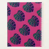 Zwarte Vrouw, Popping Bubble Gum Blad Patroon Roze Planner (Achterkant)