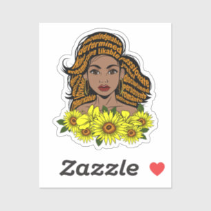 Zwarte vrouw positieve motivatie affirmatie shop sticker