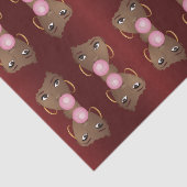 Zwarte Vrouw, Rode Afro, Popping Pink Bubblegum Tissuepapier (Detail)