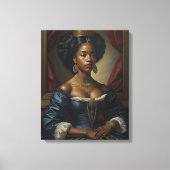 Zwarte Vrouw,  Royalty Canvas Afdruk (Voorkant)