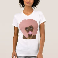 Zwarte Vrouw, Roze Afro, Popping Pink Bubblegum