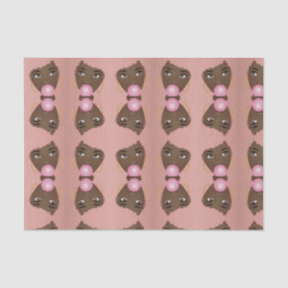 Zwarte Vrouw, Roze Afro, Popping Pink Bubblegum Tissuepapier